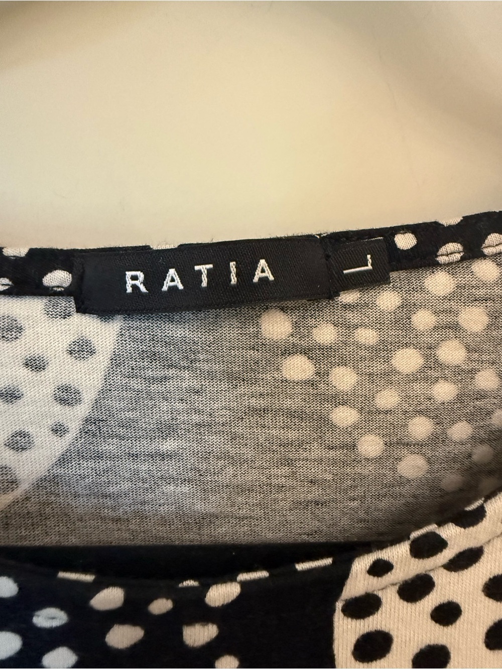 Ratia Pisara Tunic Lumipallo Black/Clay Size L - Picture 3 of 4